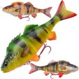Savage Gear Gumová nástraha 4D Line Thru PERCH 17cm 63g Firetiger Slow Sinking
