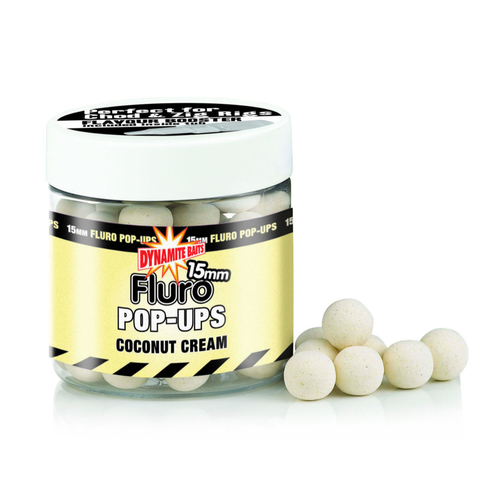 Dynamite Baits Pop-Ups Fluro 15mm Coconut Cream