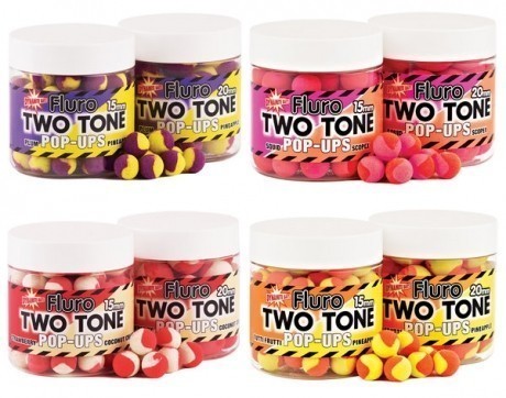 Dynamite Baits Pop-Ups Fluro Two Tone 20mm Strawberry-Coconut Cream