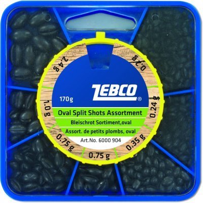 Zebco Sada Oválných Broků 170g Mix 6 Velikostí 0,2g-2,4g