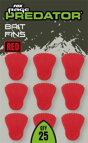 Fox Rage Predator Zarážka na háček Bait Fins 25ks Red - Červená