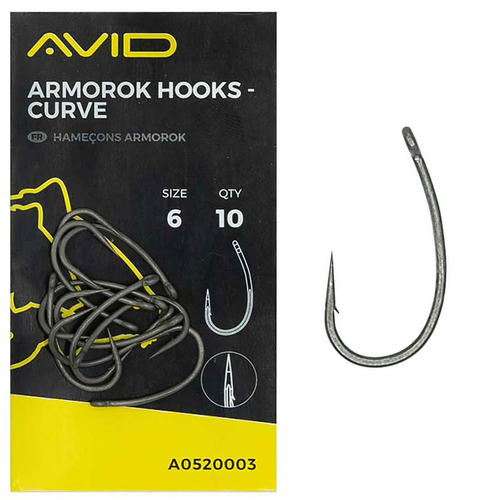 Avid Haček Armorok Hooks Curve, 10ks Vl 6