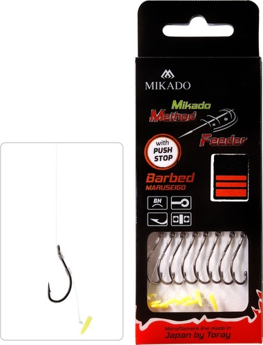 Mikado Návazec Method Feeder With Push Stops, Maruseigo Size 10, 0,23mm, 10cm, 8ks