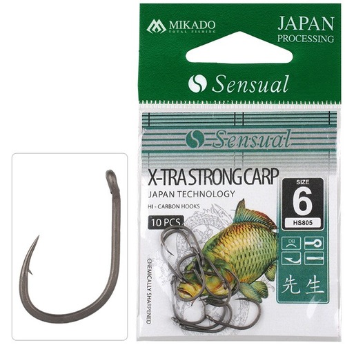 Mikado Háček Sensual-X-tra Strong Carp, HS805, 10ks Size 8