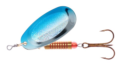Mikado Třpytka Spinner Bite a Fight Blaster, Size 5, 12g Modrá-Stříbrná/Stříbrná