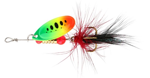 Mikado Třpytka Focus s Chvostem, Size 2, 4g Firetiger/Stříbrná