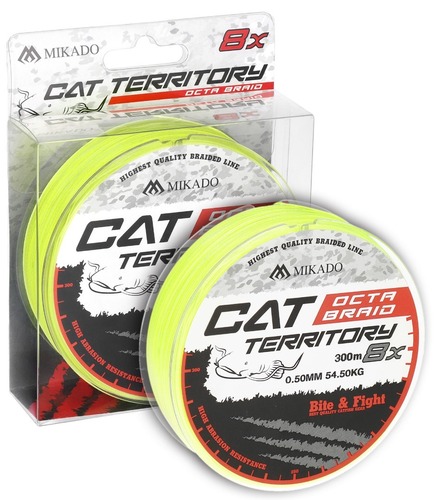 Mikado Šňůra Territory Cat Octa Braid 8x Fluo Green, 300m 0,40mm, 43,20kg