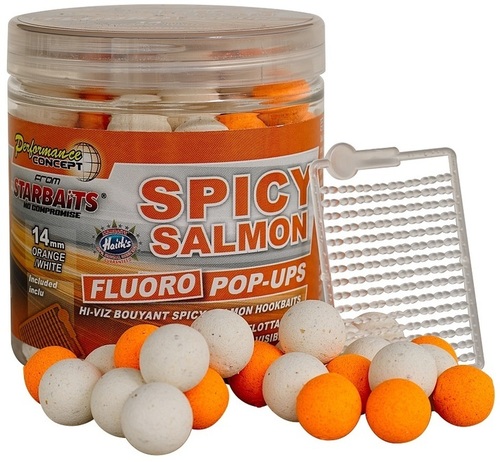 Starbaits Boilie Pop-Ups Fluoro Spicy Salmon