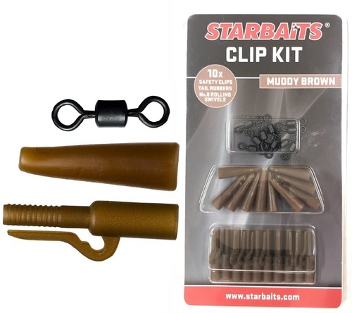 Starbaits Set Clip Kit  30ks Muddy Brown