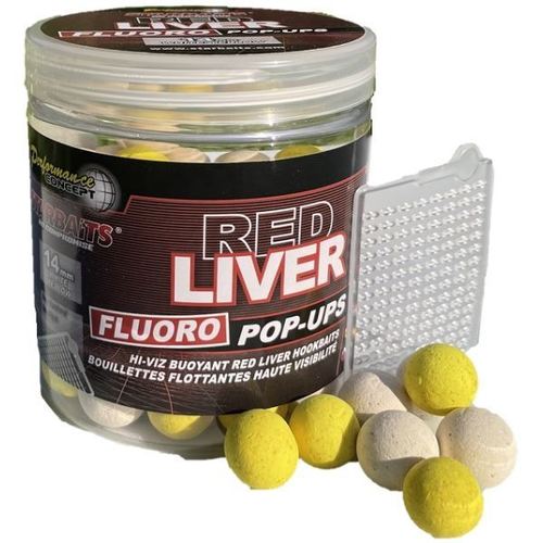 Starbaits Boilies Pop-Ups Fluoro Red Liver 14mm
