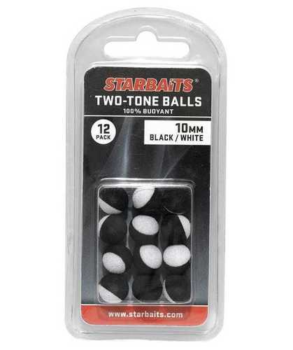 Starbaits Zig Rig Kulička 10mmTwo-Tones Balls 12ks Bílá-Černá