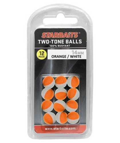 Starbaits Zig Rig Kulička 10mmTwo-Tones Balls 12ks Oranžovo-Bílá