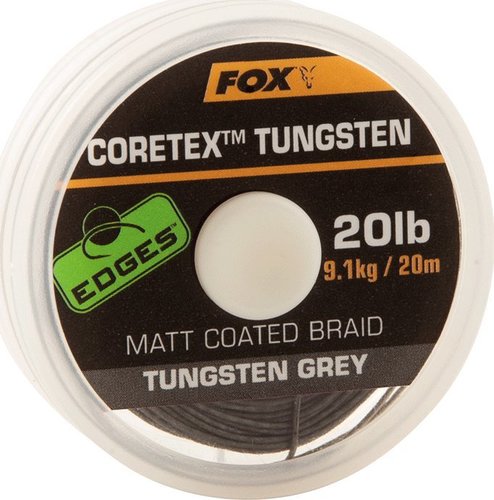Fox Šňůrka Edges Coretex Tungsten 35lb 20m Tungsten Grey