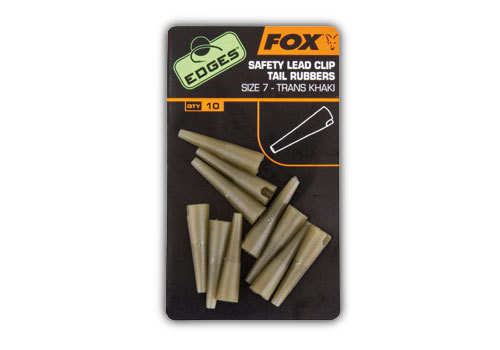 Fox EDGES™ Slik® Lead Clip Tail Rubber Size 10 Trans Khaki (Převlek na závěsku)