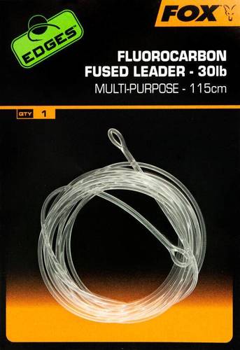 Fox Montáž EDGES™ Fluorocarbon Fused Leaders 30lb 115cm No Swivel