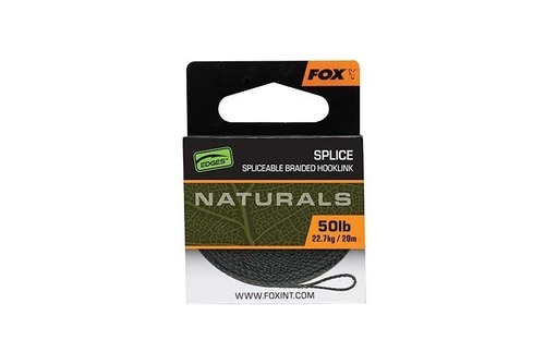 Fox Šňůrka Naturals Splice Braided Hooklink 20m 50lb, 22,7kg