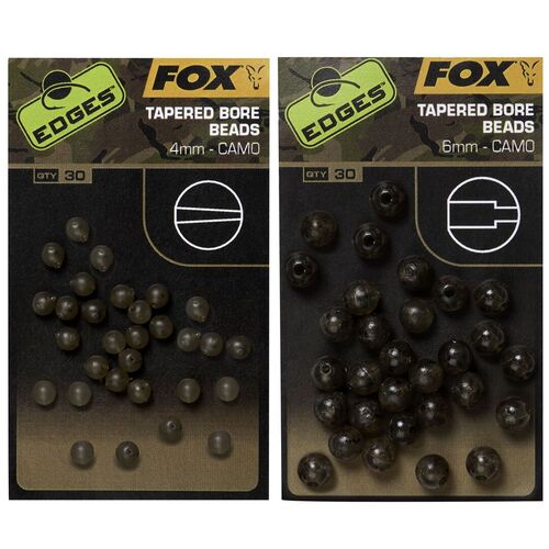 Fox Gumový korálek Edges™ Camo Tapered Bore Bead 4mm