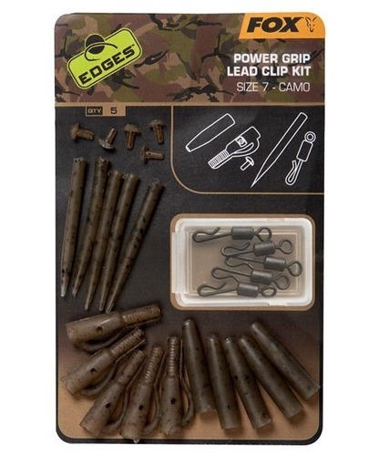 Fox Montáž Edges Power Grip Lead Clip Kit Size 7, Camo