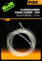 Fox Montáž EDGES™ Fluorocarbon Fused Leaders 30lb 115cm No Swivel