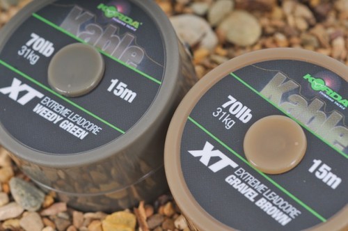 Korda Olověná Šňůra 70lb KableXT Weedy Green 15m