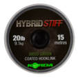 Korda Šňůrka Hybrid Stiff 15m, Weed Green 20lb, 9,1kg