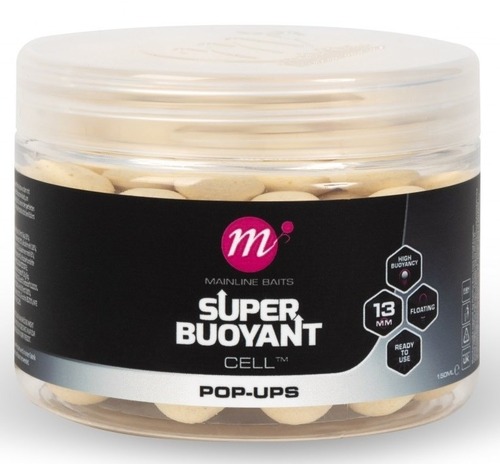 Mainline Pop Up Super Buoyant Cell 13mm, 150ml White-Bílý
