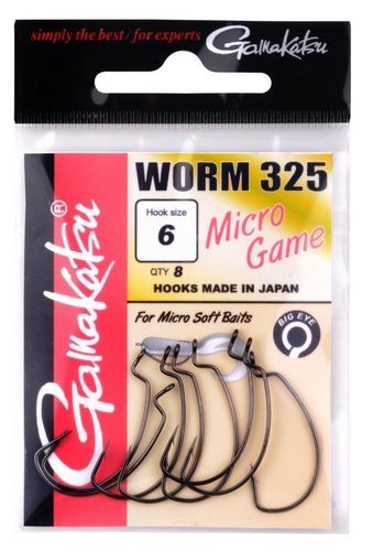 Gamakatsu Háček Worm 325 Micro Game Size 6