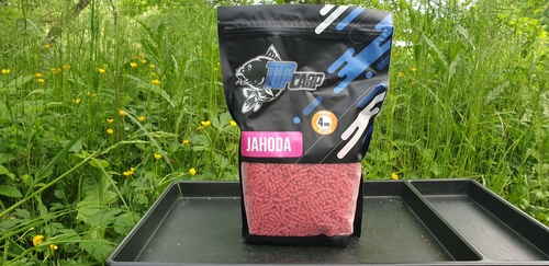 Top Carp Power Pellets 4mm, 1kg Jahoda