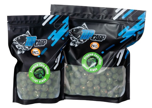 Top Carp Tranlivé Boilies Zelený Démon 20mm 1kg