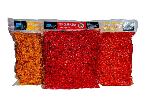 Top Carp Vařená Kukuřice Flavored Corn 3kg Jahoda/Chilli