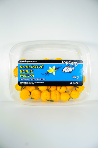 Top Carp Rohlíkové boilies 35g Vanilka