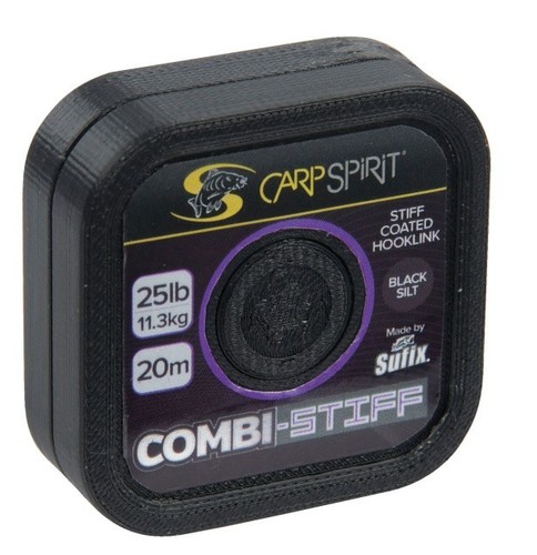 Carp Spirit Šňůrka Combi Stiff 20m 25lb 11,3kg Black Silt