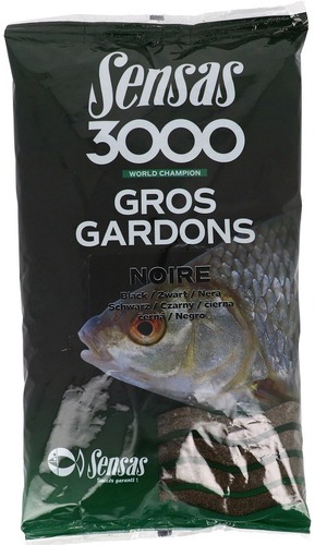 Sensas Krmení 3000 Gros Gardons 1kg Noire (Velká plotice černá)