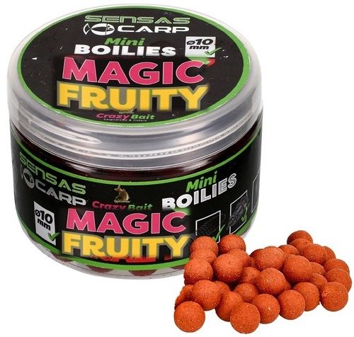 Sensas Mini Boilies Crazy bait Magic Fruity 10mm, 80g (Ovoce)