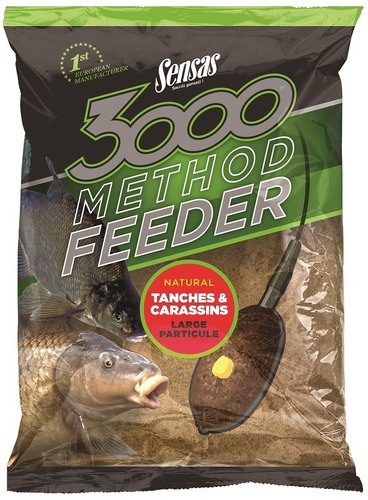 Sensas Krmení Method Feeder 1kg Natural Tanches a Carassins Large